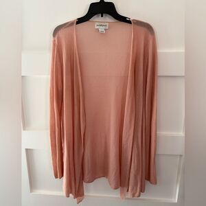 Vintage Peck&Peck Women's Peach Cardigan Sweater size medium